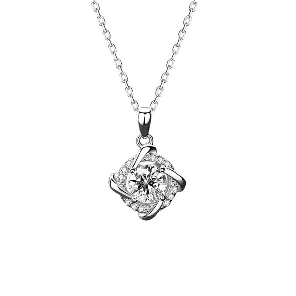 1ct. t.w. Diamond Love Knot Necklace